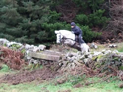 Dobbie with Oliver out hunting with Kilkenny Foxhounds